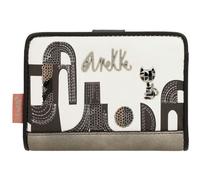 Anekke Porte-monnaie blanc brun foncé pour femme Peace & Love Nature Sixties RFID Wallet Black & White M 263000