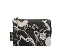 Anekke | Porte-Monnaie Triple Shodo Collection Nature Edition | Trousse Femme 3 cpts pour Monnaie et Accessoires Originale i80% de matières recyclées | 12 x 7 x 4 cm | Coloris Noir