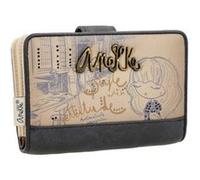 Anekke - Portefeuille compact femme "Studio" - 14 x 10 x 2 cm - Bleu Bleu