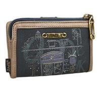 Anekke - Portefeuille compact souple "Boutique" - S - 15 x 10 x 3 cm - Bleu Bleu