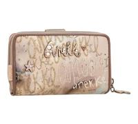 Anekke | Portefeuille Compact zippé Stars | Petite Maroquinerie synthétique Porte-Cartes et Porte-Monnaie | 15 x 10 x 3 cm | Coloris Beige