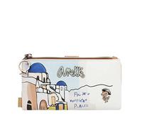 Anekke Portefeuille femme Grand portefeuille pour femme Portefeuille en similicuir avec fermeture éclair et languette Collection Mediterranean Accessoires et accessoires pour femmes 20 x