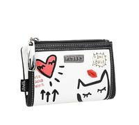 Anekke Portefeuille moyen pour femme - Portefeuille en similicuir avec double fermeture éclair et languette - Collection Fun & Music - Accessoires et accessoires élégants - Dimensions : 15 x 10 x 3