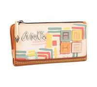 Anekke Portefeuille pour femme - Grand portefeuille pour femme - Protection RFID - Portefeuille en similicuir avec fermeture éclair et languette - Collection Menire - Accessoires et accessoires pour