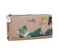 Anekke | Portefeuille Tout-en-Un Souple Evolution | Grand Portes-Cartes et Monnaie Femme Original | 20 x 11 x 4 cm | Coloris Beige