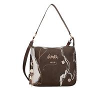 Anekke Sac à bandoulière pour femme avec 1 anse, bandoulière, fermeture éclair et plusieurs poches - Couleur marron - Accessoires et accessoires pour femme - Dimensions 29 x 26 x 12 cm, multicolore