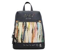 Anekke Sac à dos de promenade pour femme avec fermeture éclair, Noir