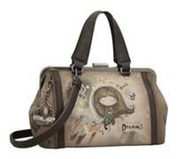 Anekke - Sac à main fermoir vintage "Real" - 32 x 19 x 14 cm - Marron Marron