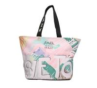 Anekke | Sac de plage Passion | Sac femme forme cabas fermeture zippée porté épaule synthétique | 53 x 34 x 16 cm | Multicolore