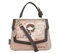 Anekke | Sac porté Main/épaule Peace & Love | Sac Femme Forme élégante avec bandoulière Amovible Original | 28 x 22 x 10 cm | Coloris Rose