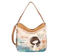 Anekke Sac pour femme Hobo Moyen Sac à main en similicuir avec poignée, bandoulière et fermeture éclair Collection Mediterranean Accessoires et accessoires pour femme Dimensions 35x32x9