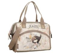 Anekke | Sac Repas Isotherme Memories | Petite glacière Lunch Box Femme Originale avec bandoulière | 28,5 x 24,5 x 16 cm | Coloris Marron