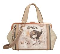 Anekke - Sac à main fermoir vintage "Memories" - 32 x 19 x 14 cm - Beige Beige G