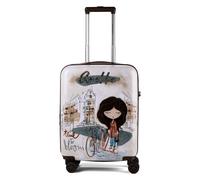 Anekke Tulip 4 roues Valise cabine 55 cm avec soufflet d'extension blanc
