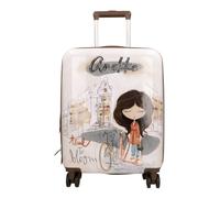 Anekke Tulip 4 roues Valise cabine 55 cm avec soufflet d'extension blanc