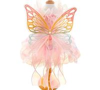 Anelekor Costume papillon rose avec anneau pour laisse - Vêtements Lolita pour petit chien et chat - Tenue d'Halloween pour chaton, chihuahua, yorkshire de Poméranie (violet, taille XS)