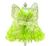 Anelekor Robe tutu en dentelle pour petit chien et fille - Costume de princesse et chat - Costume de papillon pour chaton, chihuahua, yorkshire, Poméranie (vert, taille M)