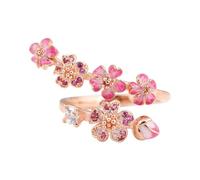 Anello Di Pesco - Anello Regolabile Aperto Con Design Floreale Intagl