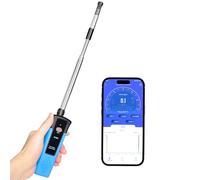 Anémomètre à fil chaud portable avec application Bluetooth, sonde télescopique, débit d'air CFM mètre mesure la vitesse des mauvaises herbes 1 à 99,5 mph, faible vitesse de débit, température