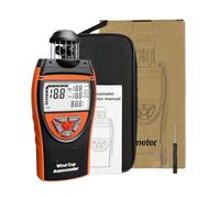 Anémomètre, Anémomètre de vitesse du vent 0,8-150 km/h, mesureur de température/moyenne du vent de haute précision avec boussole et enregistrement des données