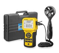 Anemometre CFM CMM, Anémomètre Portable INFURIDER YF-846A 0,3~45m/s LCD Airflow Anémomètre Température, Anémomètres Numérique Extensible pour Mesure Vitesse du Vent, Débit d'air, Max/Min/Moyen