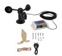 Anémomètre de grue à tour, 3 pales de ventilateur USB 5 V, dispositif d'alarme de vitesse du vent de haute précision avec fonction de mémoire de panne de courant pour la mesure de