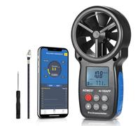 Anémomètre Enregistreur Bluetooth Compteur de Vent Vitesse, AIOMEST Anemometre Portable Connecté Mesureur Vitesse du Vent 30m/s et Température, Pour HVAC/CVC,VMC, Drone et Vents Conduits