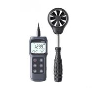 Anémomètre industriel à main 0,3-45 m/s avec mémoire | Anémomètre à ailettes 0,3-45 m/s, ± 0,5 m/s+5%, ABS, flux d'air CFM/CMM, Temp/Humidité, pour 999 mémoire, pour l'industrie