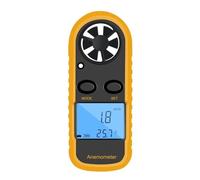 Anémomètre numérique 0-30 mètres/seconde, sonde numérique de débit d'air, de vitesse du vent et de température avec écran LCD rétroéclairé