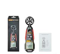 Anémomètre numérique 0,4-30 m/s température anémomètre numérique | Capte l'humidité de l'air 0-100%, Beaufort pour l'échelle 0-12, grand LCD, 5 mesures par seconde