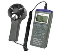 Anémomètre numérique de température et d'humidité relative, enregistreur de données, débitmètre, hygrothermographe portatif avec mesure de la vitesse du vent