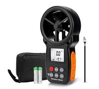 Anémomètre Numérique LC-100-WM, Mesure de la Vitesse du Vent/Température/Humidité/Altitude/Pression Barométrique, Baromètre avec écran LCD Rétroéclairé pour Drone HVAC Voile