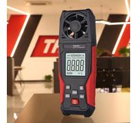 Anémomètre numérique portable avec capteur de température, fonction de conservation des données, large plage de vitesse, arrêt automatique et affichage multi-unités