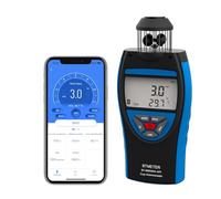 Anémomètre numérique portable avec connectivité pour CVC et utilisation en extérieur - Mesure 0,3 à 42 m/s, pression, altitude