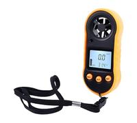 Anémomètre numérique portable avec écran LCD, 6 pales, thermomètre et batterie intégrée - Mesure précise pour la climatisation, les passionnés de météorologie et les activités de plein air