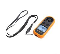 Anémomètre numérique portable avec jauge de température - Testeur de débit d'air rétroéclairé LCD pour CVC, voile, cerf-volant, golf