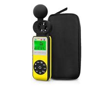 Anémomètre numérique portable, mesure de la vitesse du vent avec mesure de l'humidité et de la température, alarme WBGT
