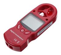 Anémomètre Numérique Portable Mini, Hygrothermographe à Main Précis | Écran LCD Rétroéclairé, Roue à 6 Pales, Design Antidérapant, pour Contrôle Rapide du Flux D'air