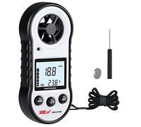 Anémomètre numérique portable pour mesurer la température et la vitesse, anémomètre pour le tir, la planche à voile, la pêche, la chasse, gris