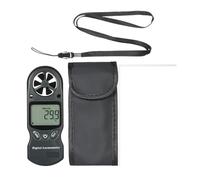 Anémomètre numérique portable Vitesse du vent/Température/Refroidissement éolien/Indice de chaleur/Point/Pression barométrique(Zwart)