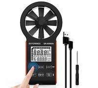 Anémomètre Numérique portatif GR-6000GH CFM Meter Gauge Débitmètre d'air portable Mesure de la vitesse de l'air Volume d'air Température pour les bouches d'aération HVAC, la navigation de plaisance