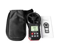 Anémomètre numérique portatif pour la mesure de la vitesse du vent et de la température - Testeur de débit d'air CFM avec écran LCD avec rétroéclairage pour la climatisation et la