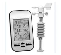 Anémomètre numérique sans fil Station météo Horloge professionnelle Vitesse du vent Direction Froid Température Humidité Capteur