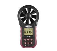 Anémomètre numérique Testboy TV 350 (pour la construction de chauffage, de ventilation et de climatisation, écran LCD éclairé, interface USB pour évaluer les données sur le PC), rouge/noir