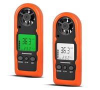 Anémomètre portable - BTMETER Lot de 2 jauges numériques de vitesse du vent avec thermomètre rétroéclairé pour bateau de tir HVAC CFM BT-816B
