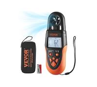 Anémomètre Portable Plage de Vitesse du Vent 0 à 78,4 MPH Ecran LED Orange