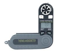 Anémomètre Portable, Thermo-anémomètre de poche numérique 3 en 1 (vitesse de l'air, température, refroidissement éolien)