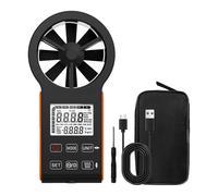 Anémomètres, Anémomètre numérique, anémomètre étanche rechargeable CFM, mesure la vitesse du vent (0,3 à 30 m/s) et le volume d'air.(Oranje)