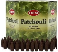 Anémone - Backflow Hem prémium - Cônes Naturels et Boisés - Lot de Boîtes (Patchouli, 6 Boîtes)