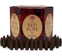Anémone - Backflow Hem prémium - Cônes Naturels et Boisés - Lot de Boîtes (Rose Rouge, 1 Boîte)